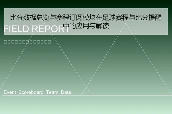 比分数据总览与赛程订阅模块在足球赛程与比分提醒中的应用与解读